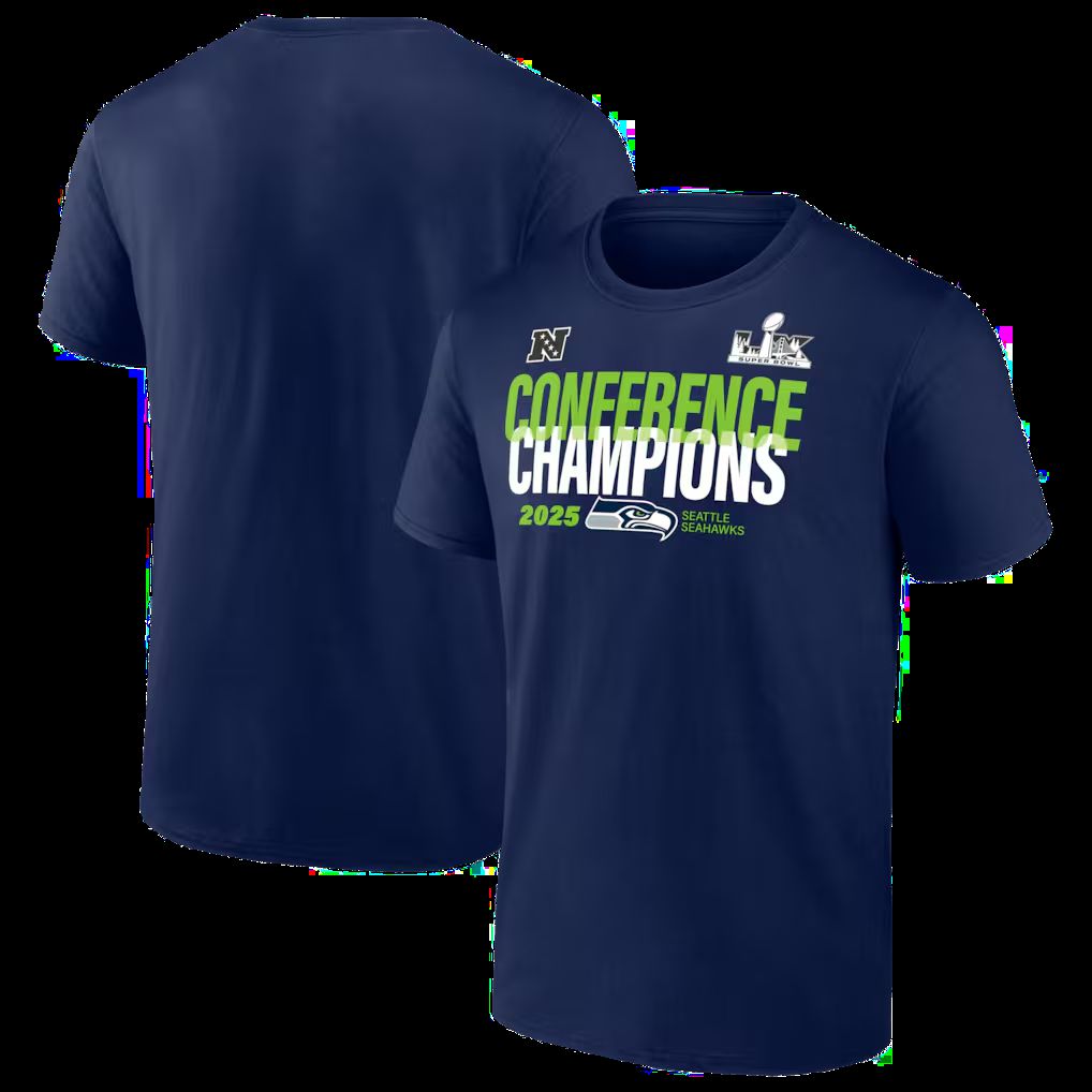 Men 2026 NFL Seattle Seahawks T-shirt blue 02
